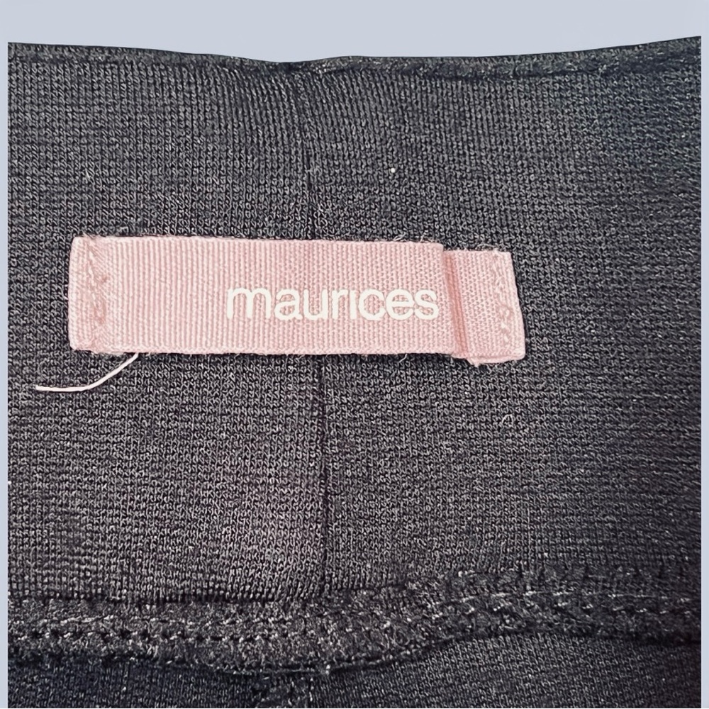 Maurice’s Black Skinny Ankle Pull On Pants Leggings Zipper‎ Detailing Sz M Short - Picture 3 of 14